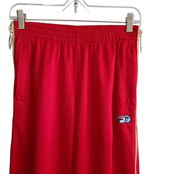 FILA x PIERRE CARDIN x UO Red Gold Zipper Track Pants 45995073 Women's XS - Picture 5 of 16